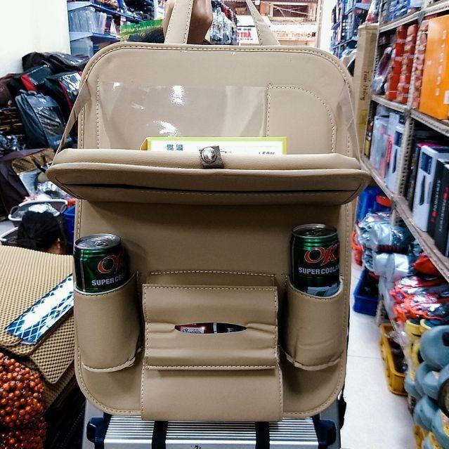 Túi da đựng đồ treo ghế dành cho xe hơi - Loại cao cấp