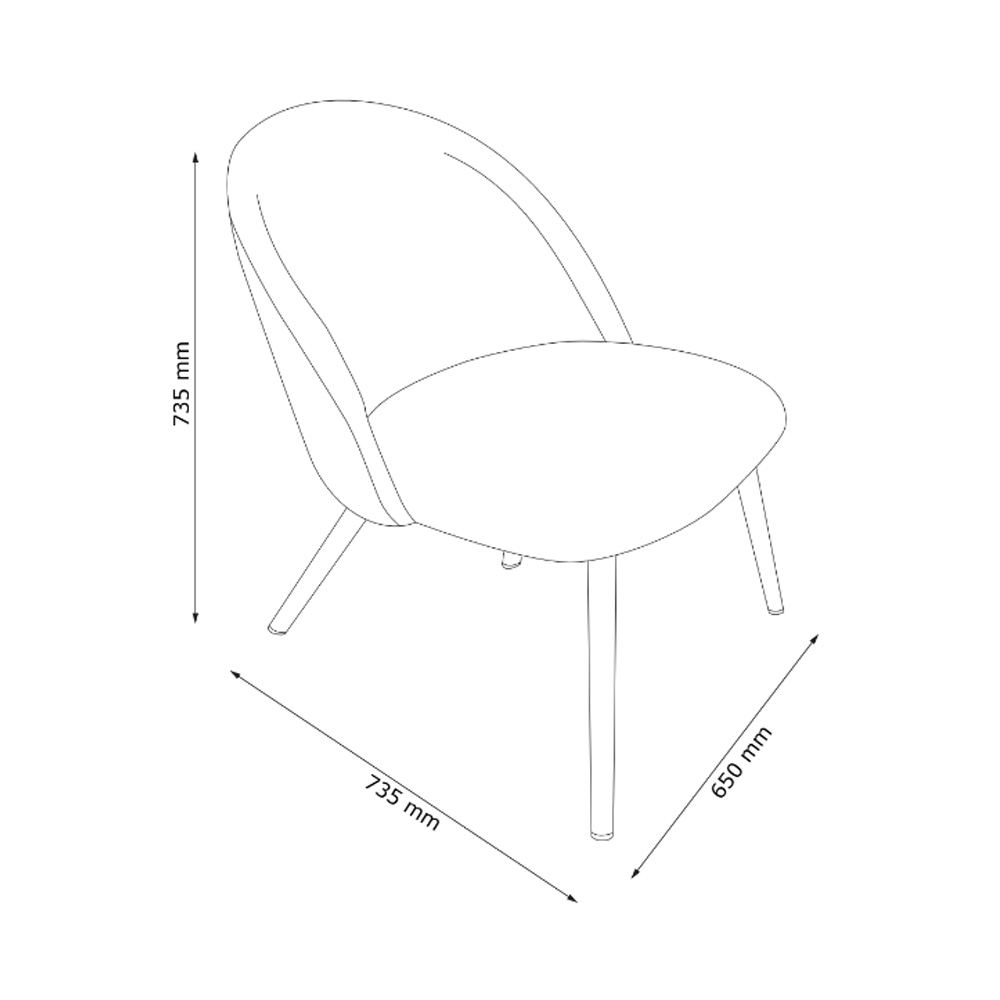 Ghế bành | JYSK Thorup | vải polyester | màu sồi/be | R65xS74xC74cm
