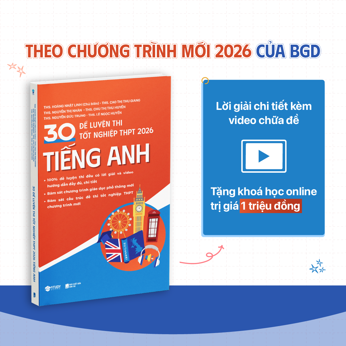 Sách 30 Đề Luyện Thi Tốt Nghiệp 2026 Tiếng Anh