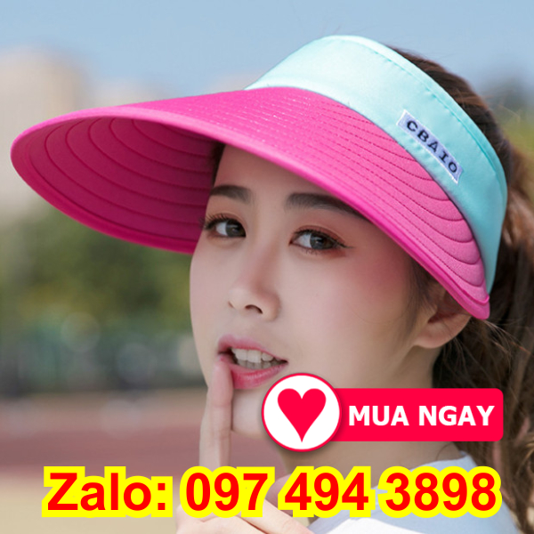 Mũ che nắng nón rộng vành nửa đầu vải dày cực mát hàng đẹp màu sắc thời trang thể thao, du lịch đội chống nắng đẹp