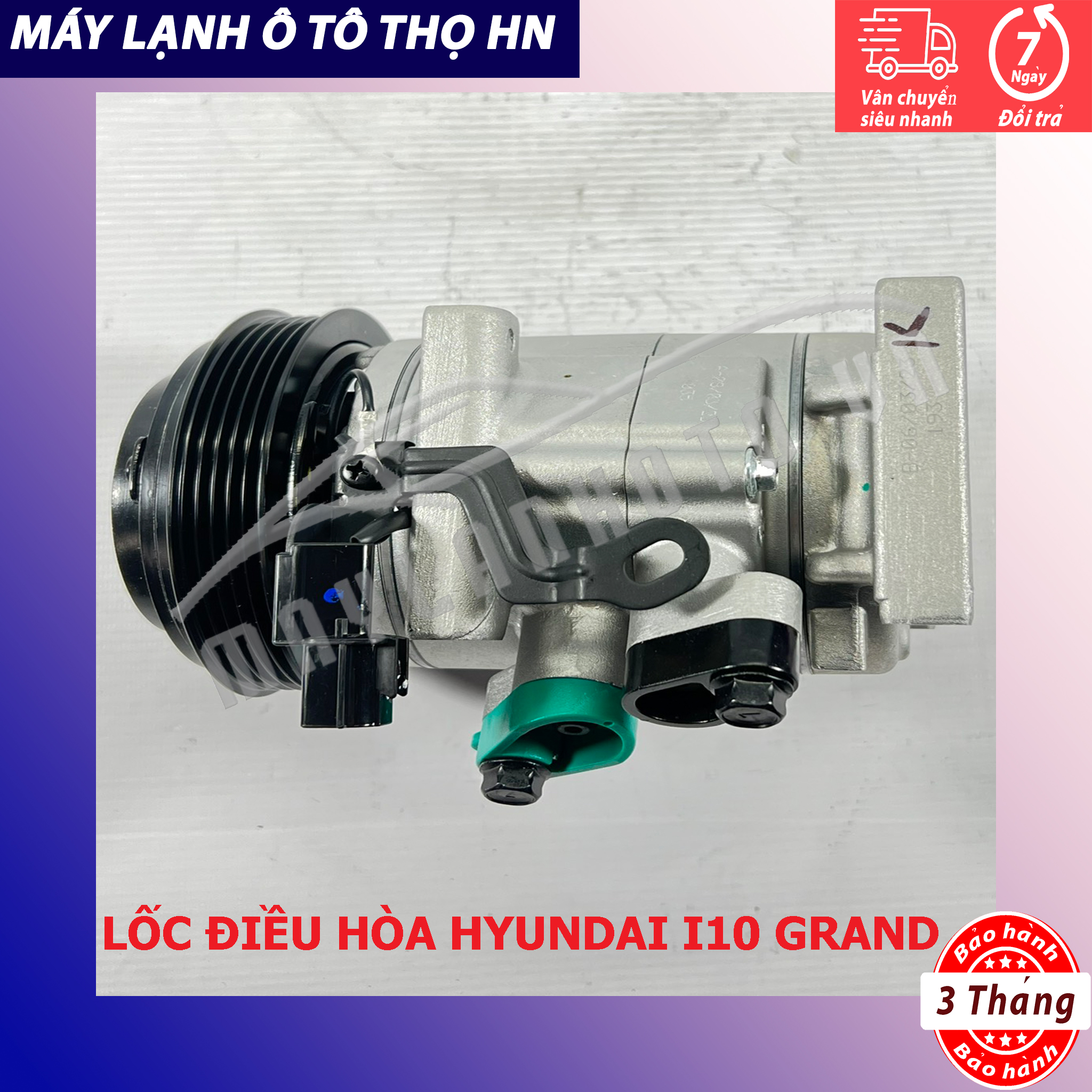 Lốc điều hòa Hyundai I10 Grand 2014 2015 2016 2017 2018 Hàng Hanon 15 16 17 18 97701-B4000/B9000