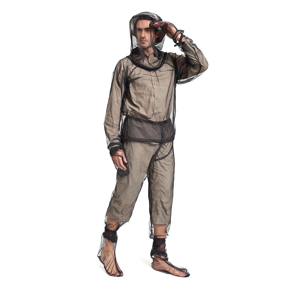 Outdoor Camping Fishing Mosquito Suit Bug Bee Mozzie Fly Insect Jacket Trouser Set