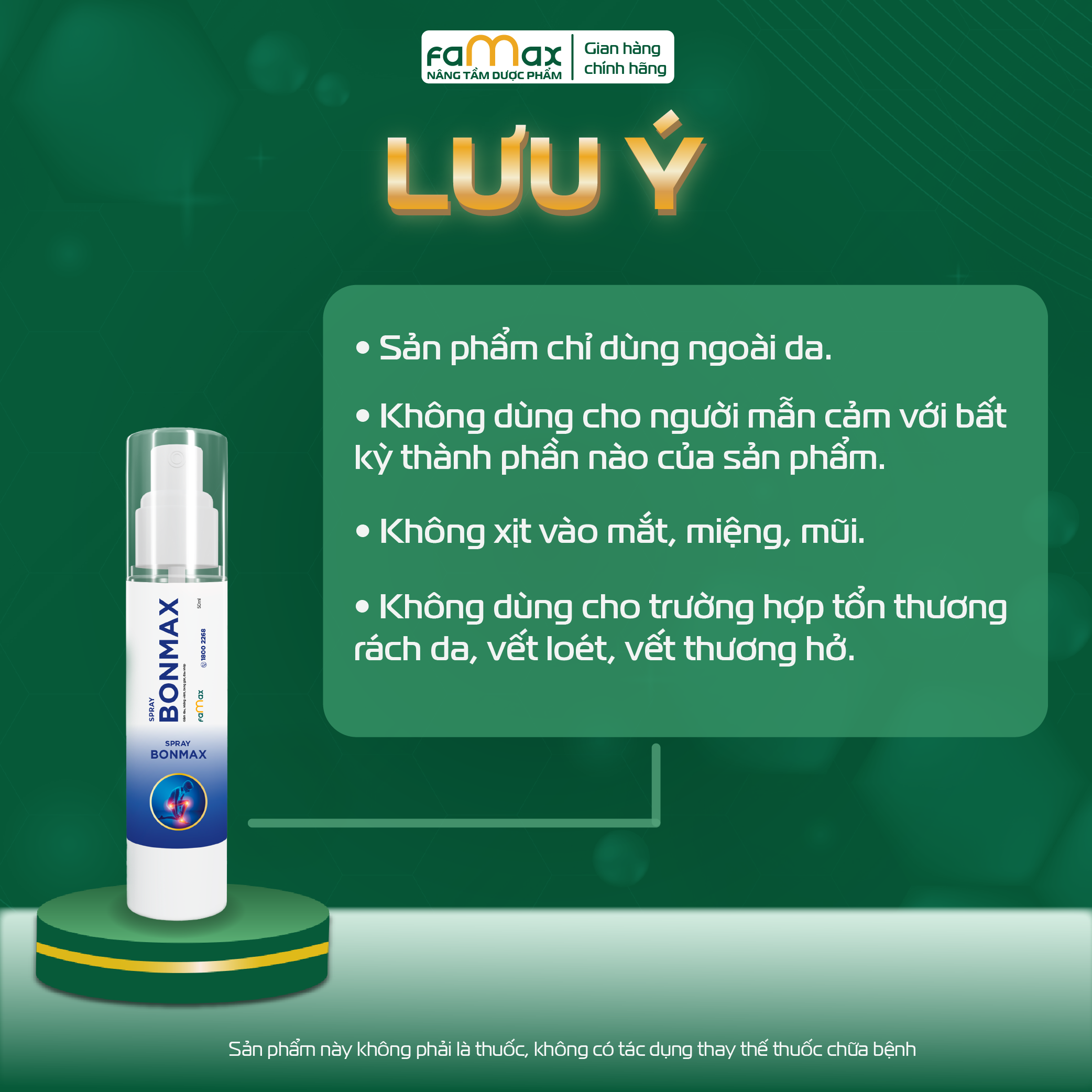 [FAMAX] Combo 4 tặng 1 Xịt giảm đau Bonmax Spray lọ 50ml - Hỗ trợ giảm đau nhức