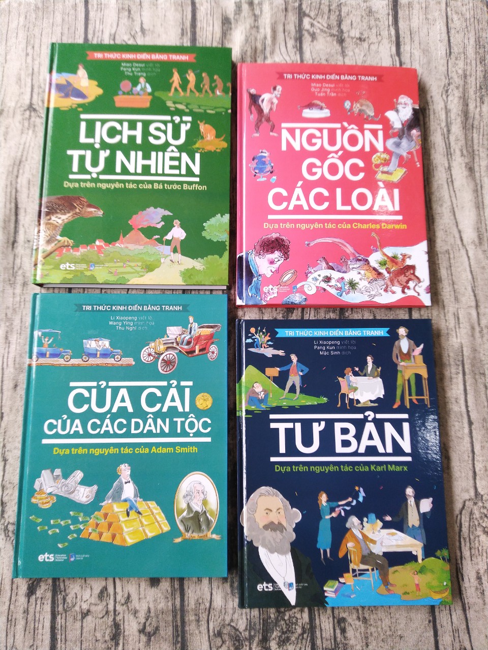 Combo Tri Thức Kinh Điển Bằng Tranh: Tư Bản + Nguồn Gốc Các Loài + Lịch Sử Tự Nhiên + Của Cải Của Các Dân Tộc