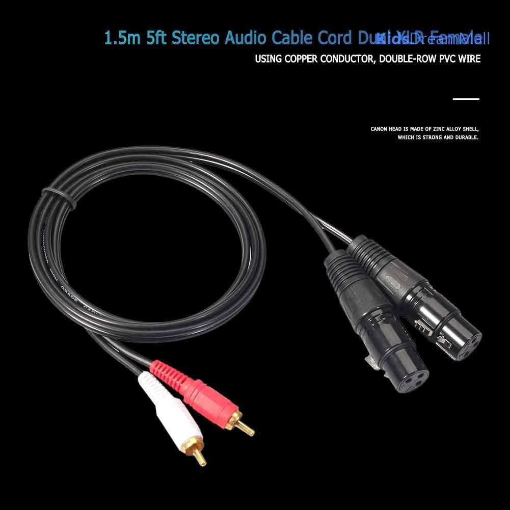 Dây Cáp Âm Thanh RCA Kép Dài 1.5m 5ft