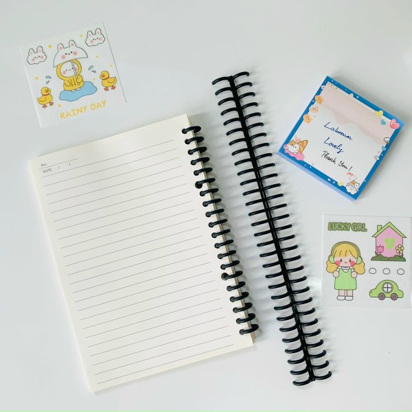 Thanh binder  nhựa cao cấp đường kính 12mm phụ kiện sổ còng planner nhật ký Lalunavn-B104