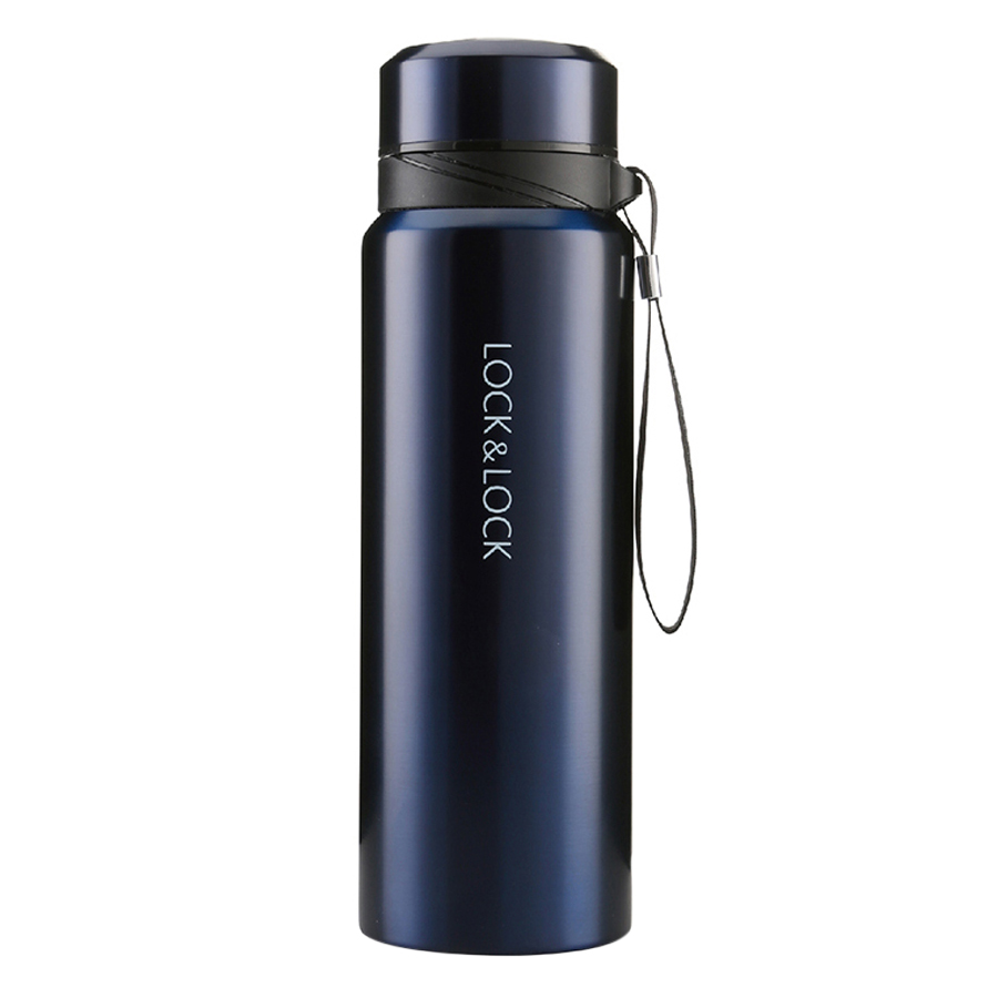 Bình Giữ Nhiệt Bằng Thép Không Gỉ Lock&amp;Lock Vacuum Bottle LHC6180BLK (800ML) - Màu