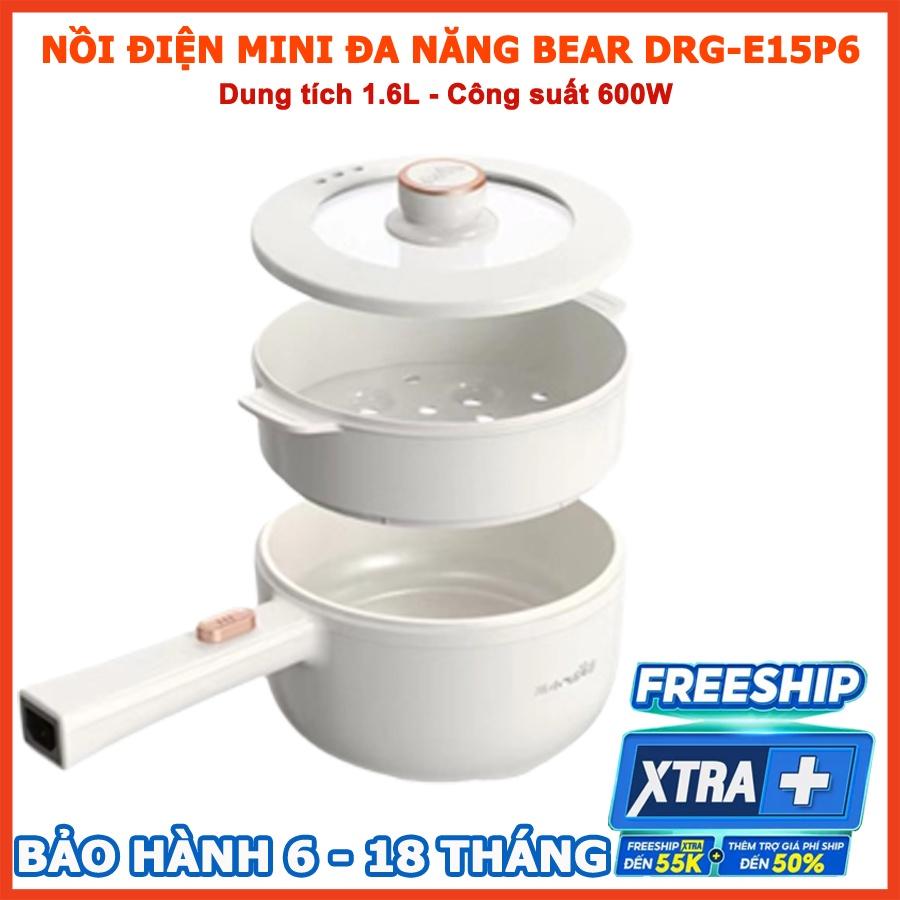 Nồi điện mini đa năng Bear 1.6L (kèm khay hấp) nồi lẩu điện mini, Anh Lam Store - Hàng chính hãng