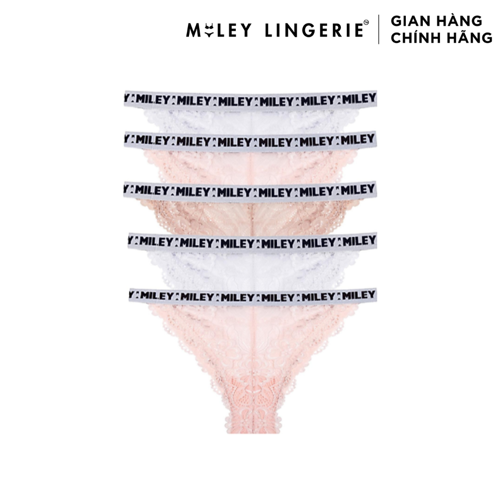 Bộ 5 Quần Lót Nữ High-Cut Phối Ren Miley Lingerie - Giao màu ngẫu nhiên