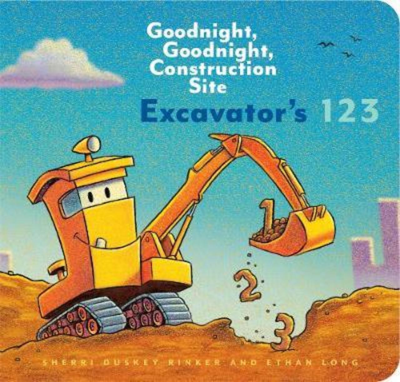 Hình ảnh Sách - Excavator's 123: Goodnight, Goodnight, Construction Site by Ethan Long (US edition, hardcover)