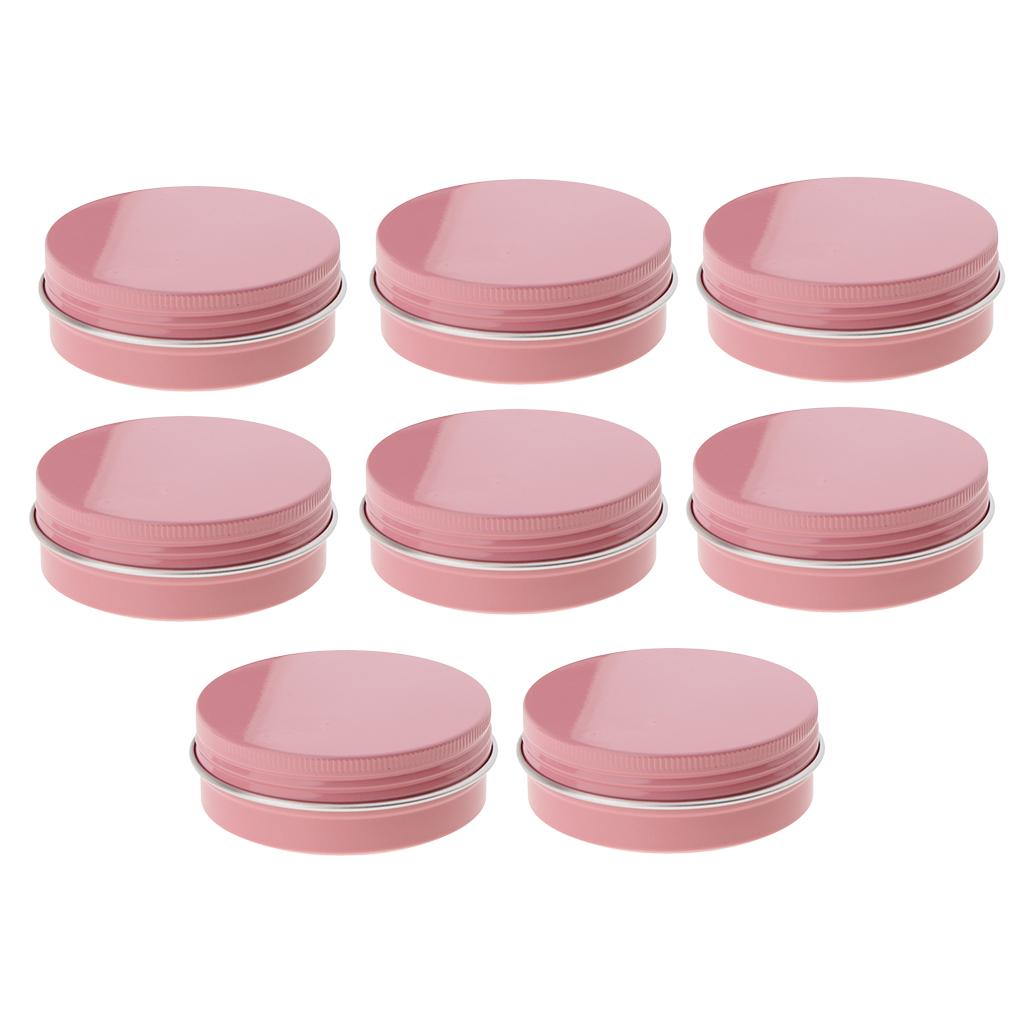 16x Aluminium Empty Cosmetic Pot Jar Travel Tin Balm Container Box Screw Lid