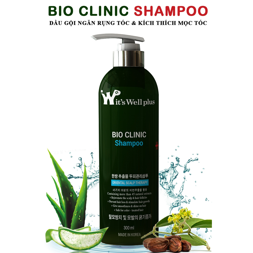 Dầu Gội Ngăn Rụng Tóc Và Hỗ Trợ Mọc Tóc It'S Well Plus Bio Clinic Shampoo 300ml