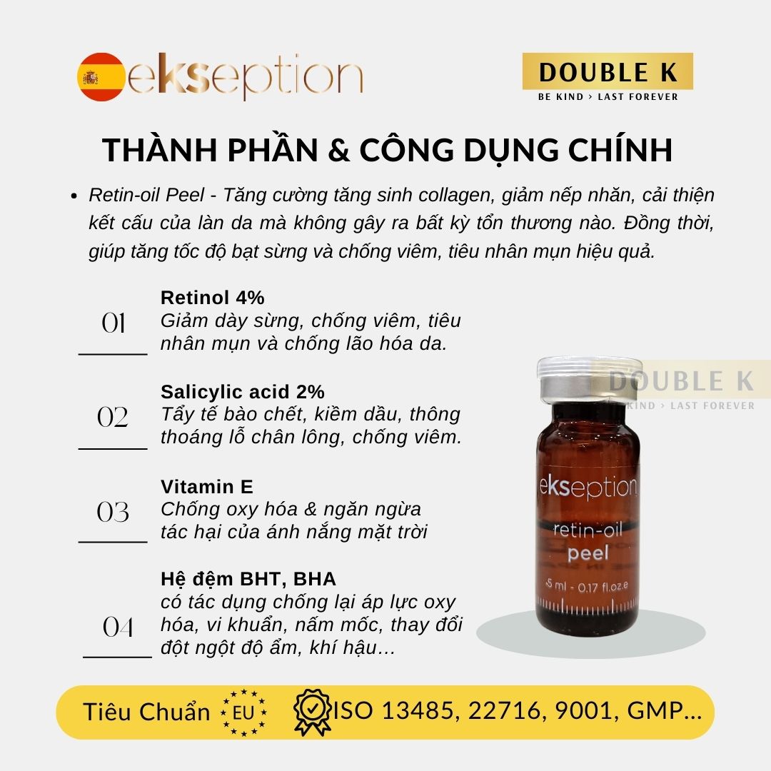 ekseption Retin-Oil Peel - Chống Lão Hóa, Mờ Nếp Nhăn, Da Sáng Đều Màu - Double K