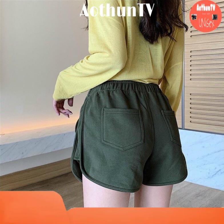 Quần Đùi Trơn Chất Da Cá- Quần Short Đùi Ulzzang