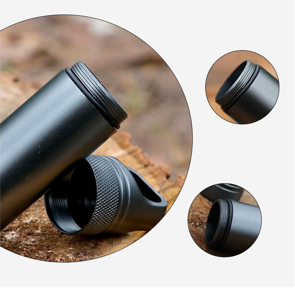 2PCS Titanium Outdoor Travel Waterproof Pill Case Box Bottle