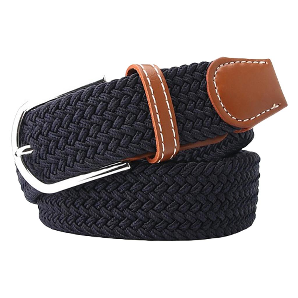 2 Pieces Men Women Knitted Canvas Belt Webbing Belt Sports Waistband Strap