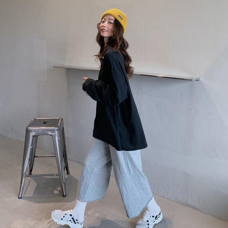 Áo thun tay dài form rộng Yinxx, áo sweater Unisex SW00