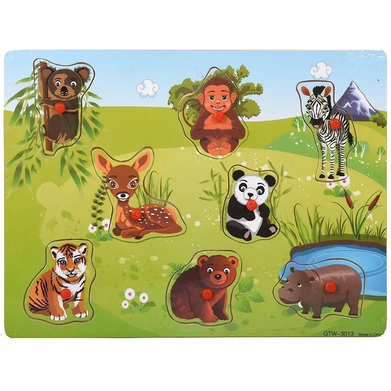 Bảng Núm Gỗ 20 chủ đề cho bé