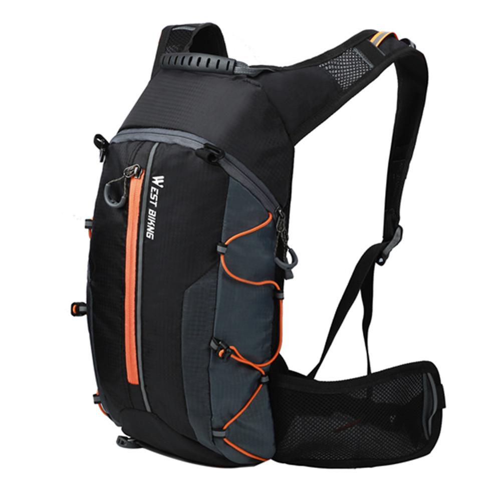 Balo đi xe đạp dung tích 10L, vải nylon siêu nhẹ chống thấm nước và chống rách.
