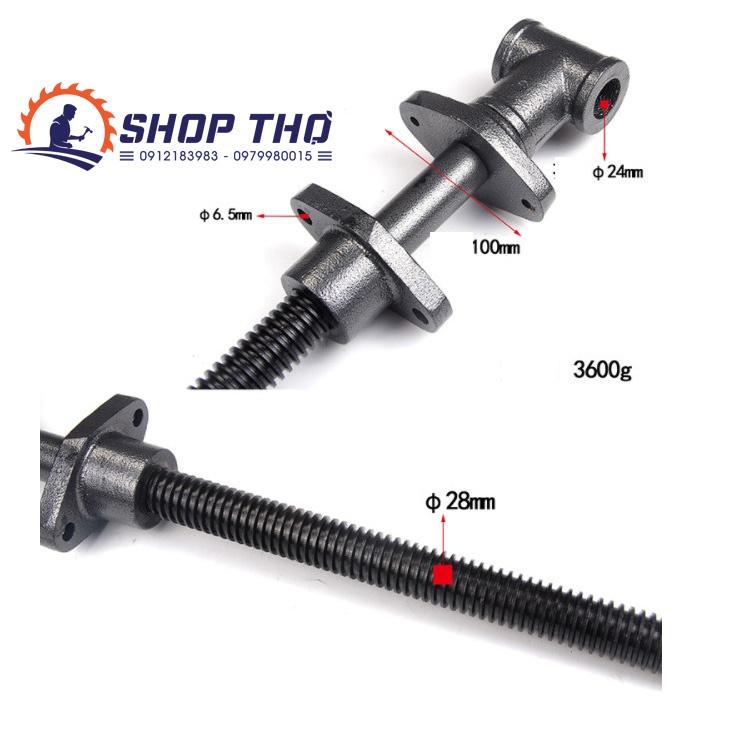 Front vise đơn lắp bàn làm mộc - tổng dài 52cm - hành trình 32cm