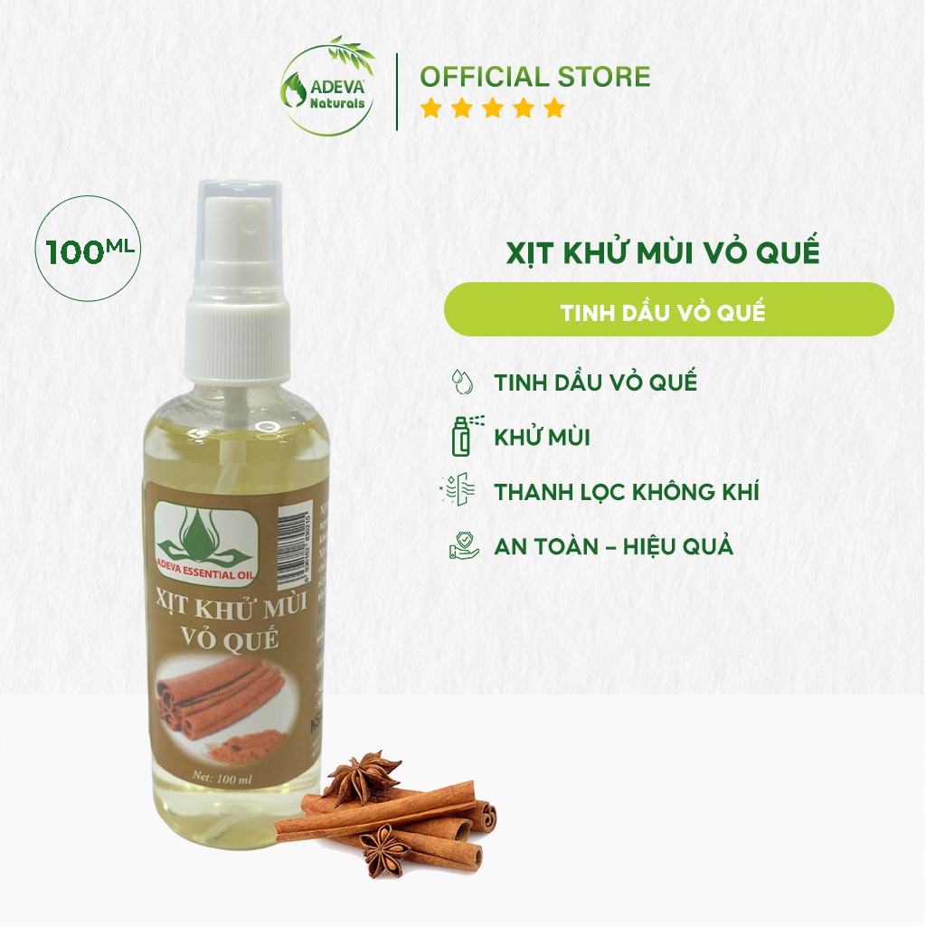 Xịt Khử Mùi Vỏ Quế ADEVA Giúp Giúp Khử Mùi Phòng Ốc, Thơm Phòng, Tạo Không Gian Sống Sạch Sẽ, Mát Mẻ 100ML