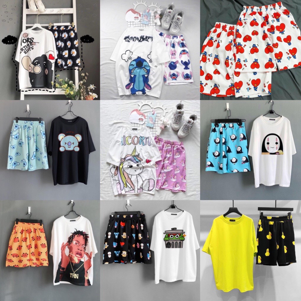 (40-65kg) Quần Short cartoon hình thú unisex nam/nữ chất thun cào. Quần short nam. Quần short nữ. Họa tiết: thú mỏ vịt tím - chó vàng - gà vàng -  shin cậu bé bút chì - máy game BMO xanh ngọc - thú mỏ vịt vàng - perry - vịt đen - thỏ tím - tororo xám - gấu koya xanh ngọc - tim trắng - bts đen - mèo tím - stitch trắng - vô diệm xanh - khủng long cam - ngựa pony hồng