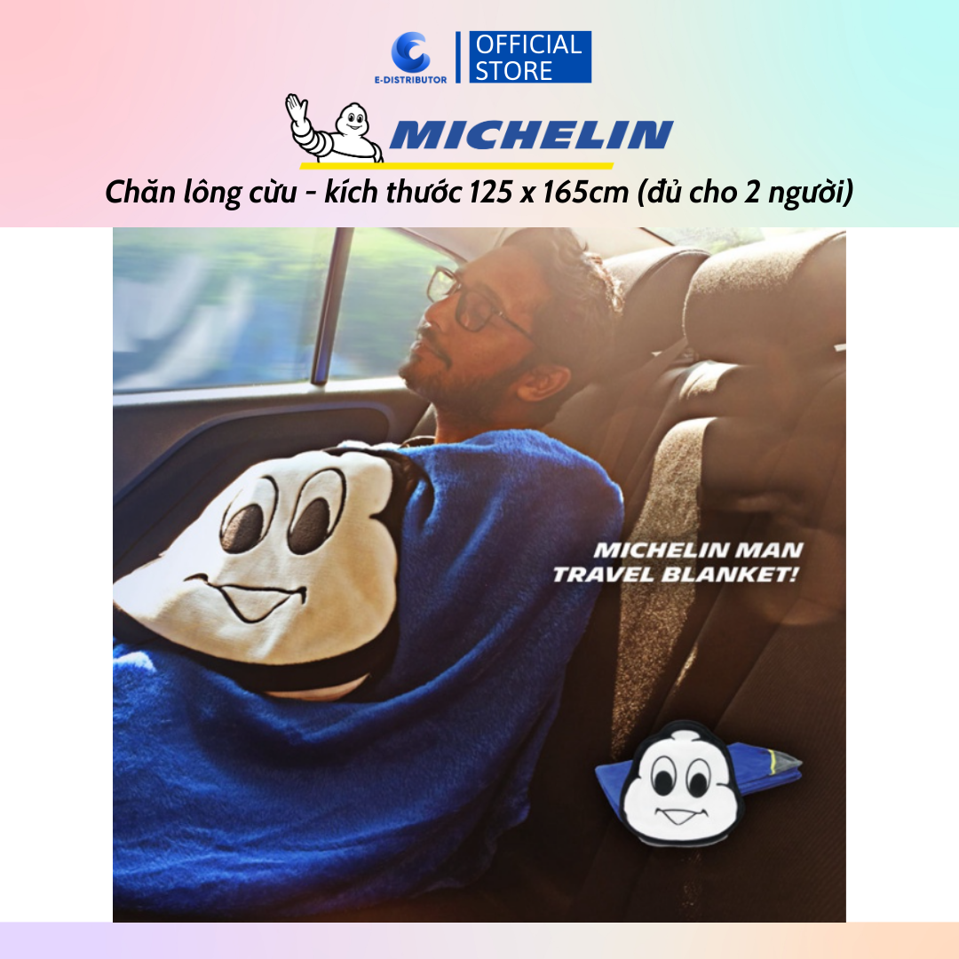 Chăn, mền lông cừu Michelin dành cho ô tô, văn phòng (125 x 165cm) - Hàng chính hãng