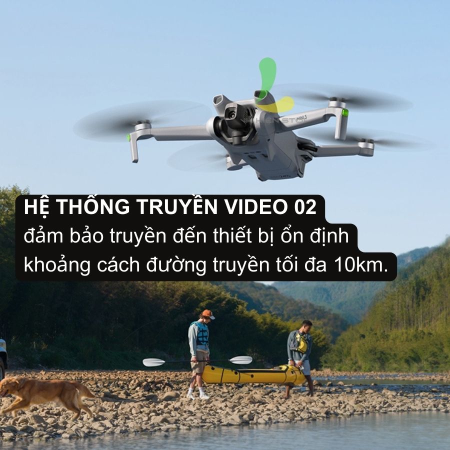 Flycam DJI Mini 3 (+ DJI RC) - Máy bay camera 4K HDR sắc nét, công nghệ truyền video O2 khoảng cách tối đa 10km - Hàng chính hãng