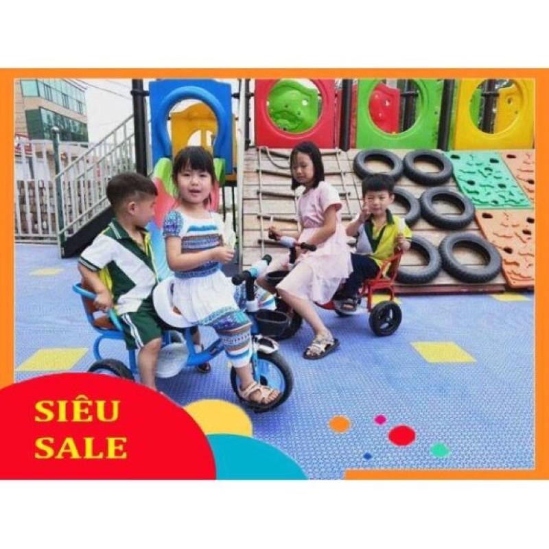 Xe xích lô nhập khẩu khung thép bánh to cho bé