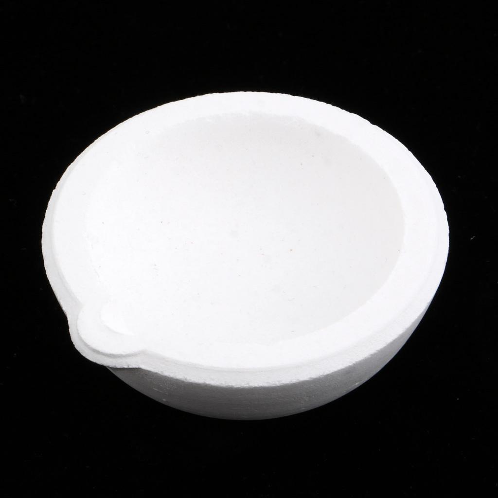 Quartz Silica Melting Crucible Dish Pot Cup for Gold Silver 100g 4.5x1.7cm