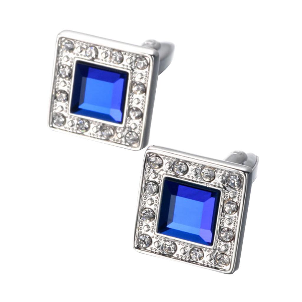 2pcs Mens French Shirt CuffLinks Crystal French Shirts Buttons Cuff Links