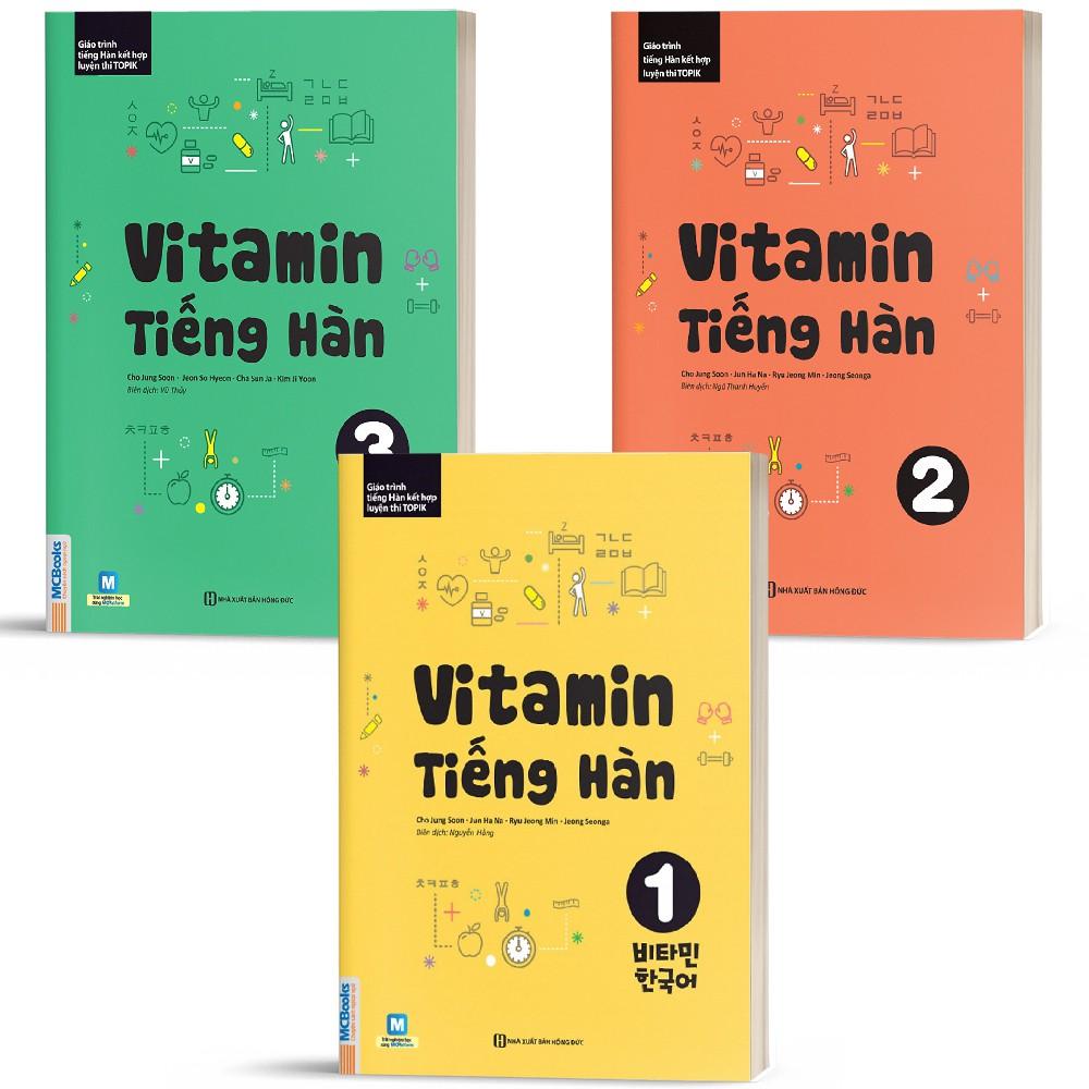 Sách - Combo Vitamin Tiếng Hàn 1, 2, 3