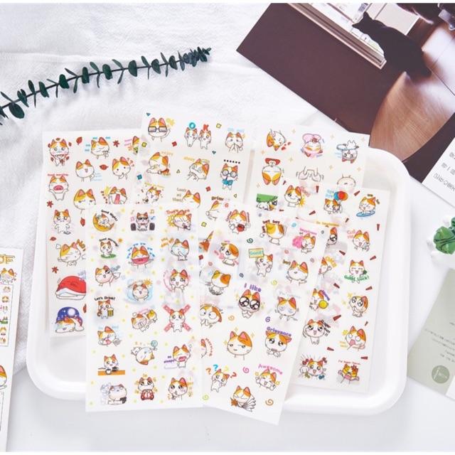 Sticker set 6 tấm hình cute