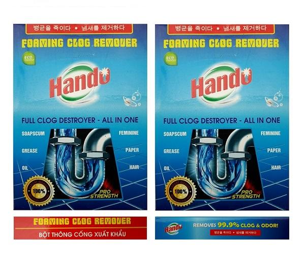 Bộ 2 Gói bột thông cống Hando 100g xuất khẩu cực mạnh - an toàn cho đường ống