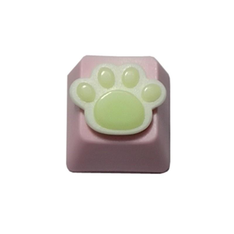 HSV 1PC DIY Keycap Cute Pure Lovely Cat Paw Keycap Mechanical Keyboard Keycap R4 Pink Key Cap Pink Cat Paw keycaps