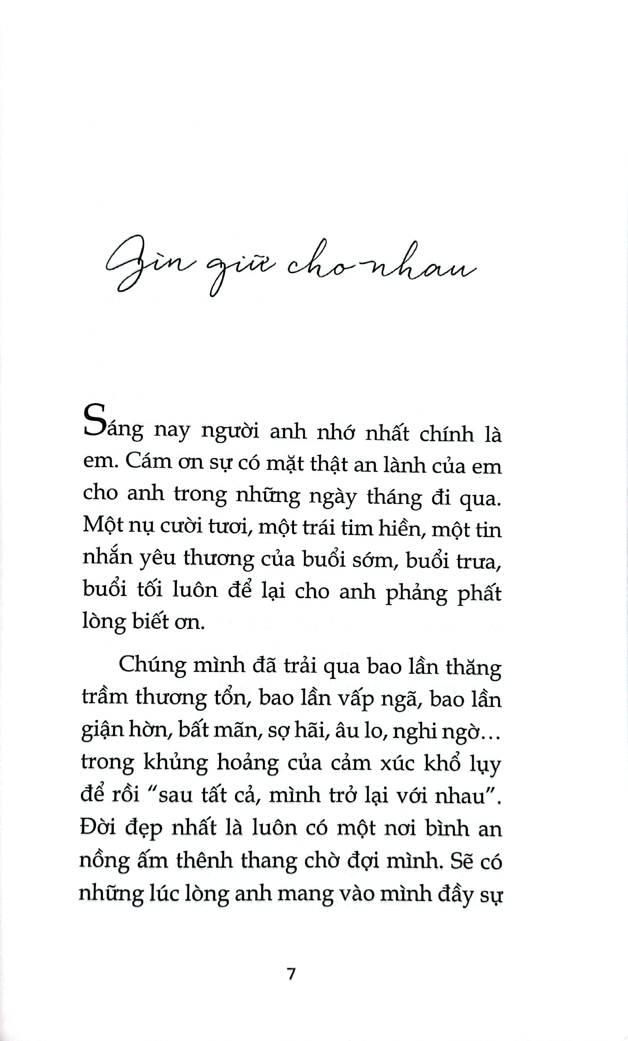 Sách Gìn giữ cho nhau