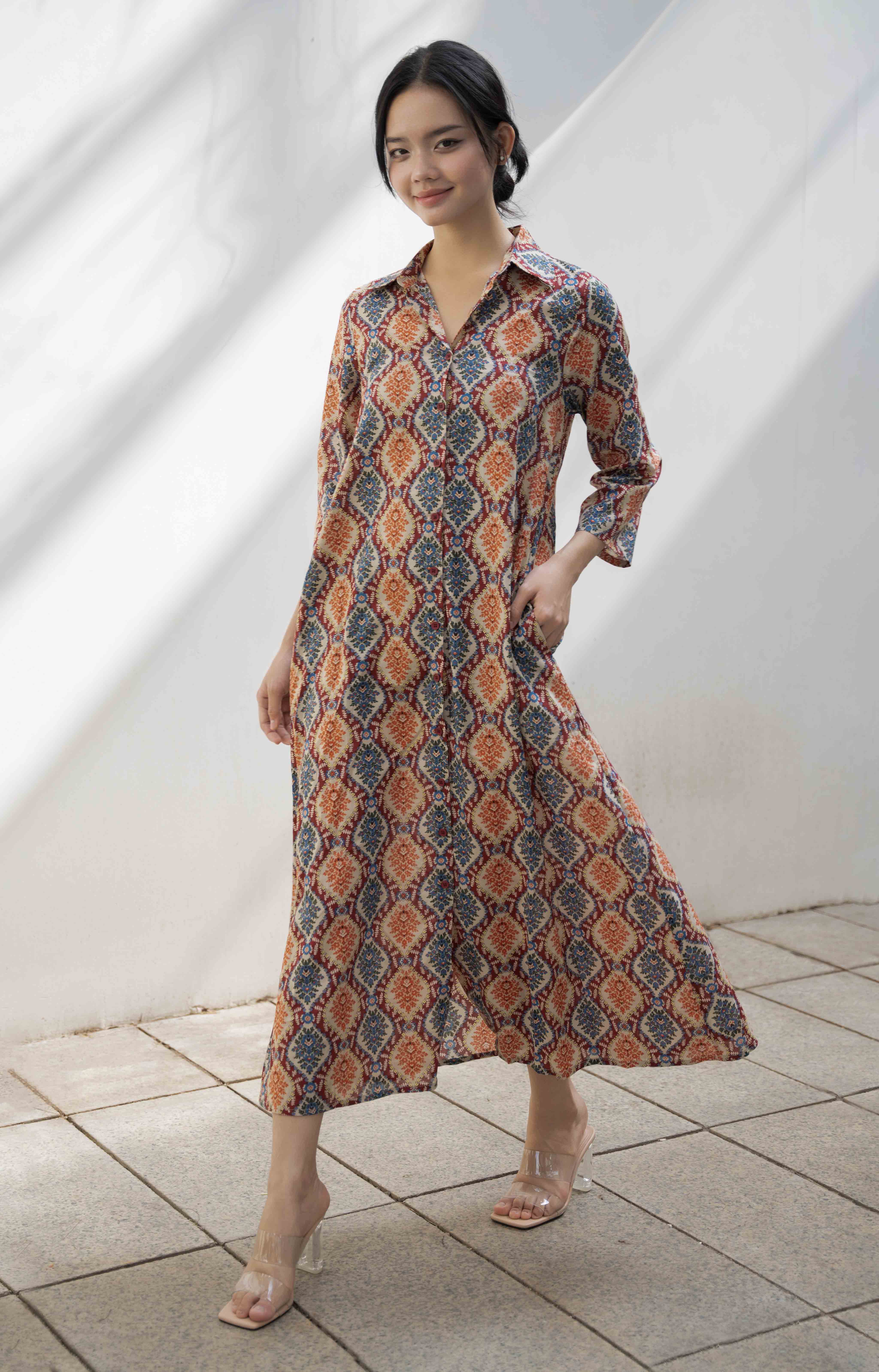 Đầm Sơ Mi Cotton Cao Cấp Luna Llena