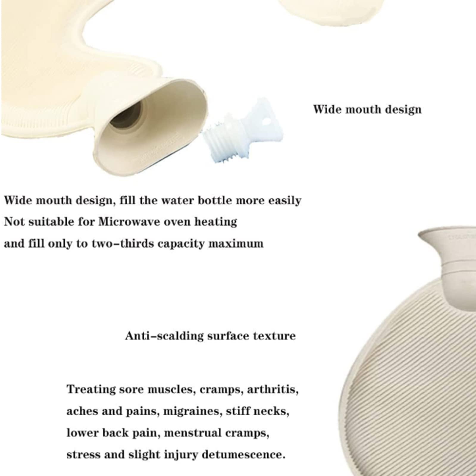 Cổ chai nhiệt, 1 L Chai nước nóng nhỏ với nắp, cao su dệt kim, trẻ em, nam và nữ, vai, cổ, eo, tay để giữ ấm bụng, chai nước nóng để đau, sốt