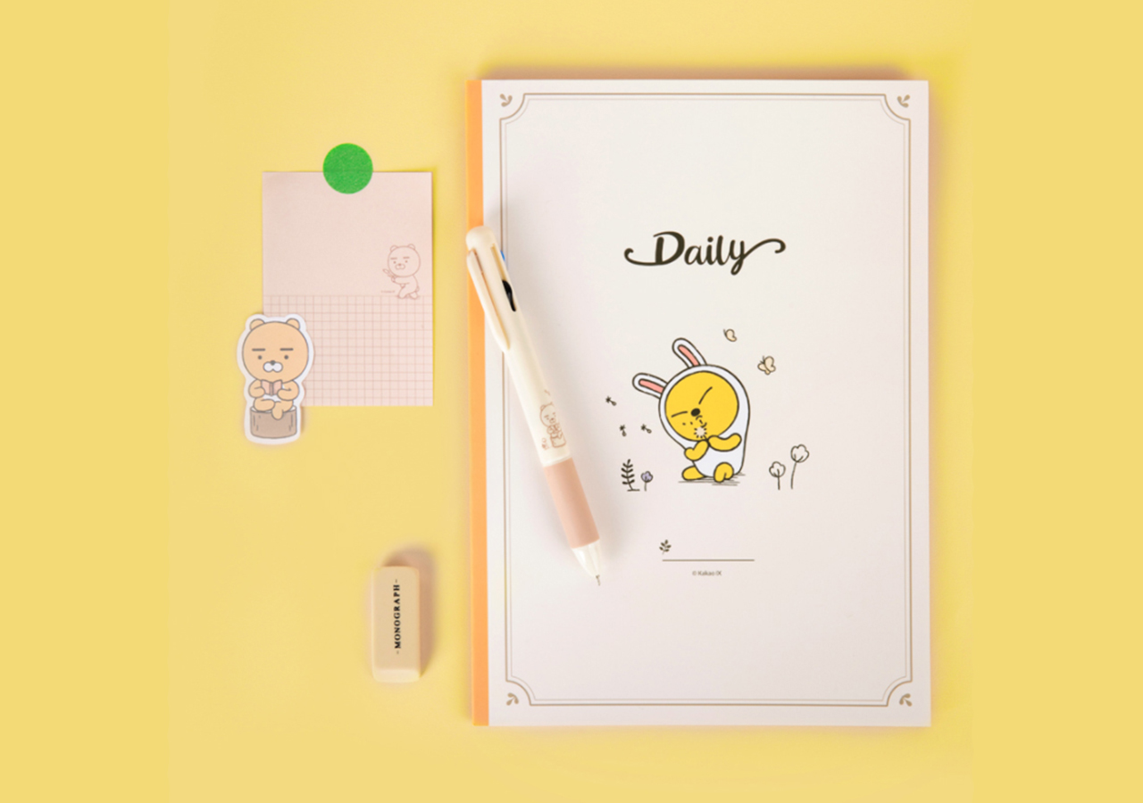 Vở Kẻ Ngang B6 Daily Muzi Kakao Friends Chính Hãng