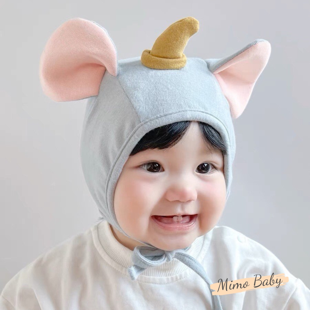 Mũ cotton cao cấp hình chú voi con đáng yêu cho bé MD246 Mimo Baby