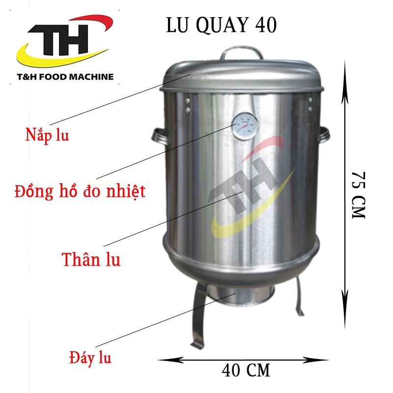 Lò quay vịt, lò quay gà vịt Inox phi 40