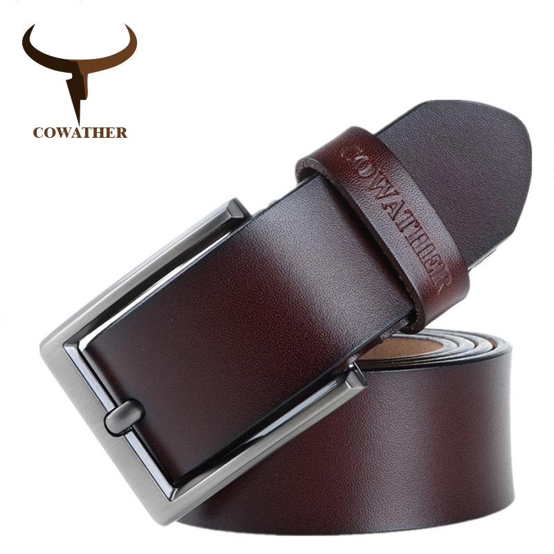 Nam Dây Da Bò Màu Vàng Bò Nhà Thiết Kế Thắt Lưng Nam Cao Cấp Thời Trang Vintage Nam Dây Đeo Quần Jean Da Bò XF002