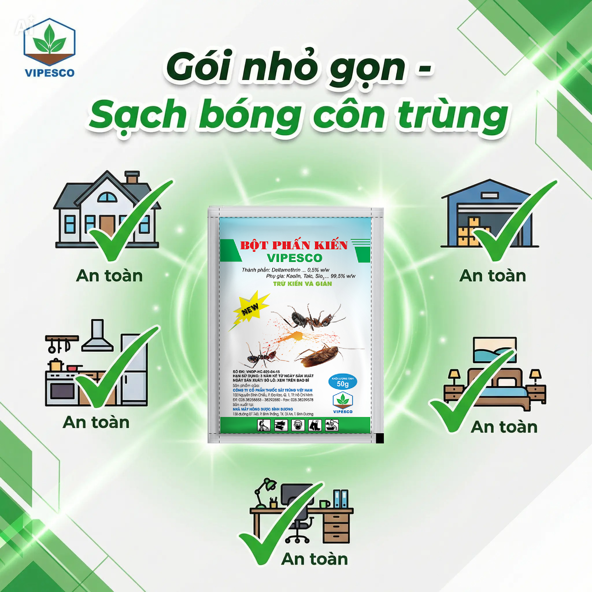 COMBO - BỘT PHẤN KIẾN VIPESCO (50g)