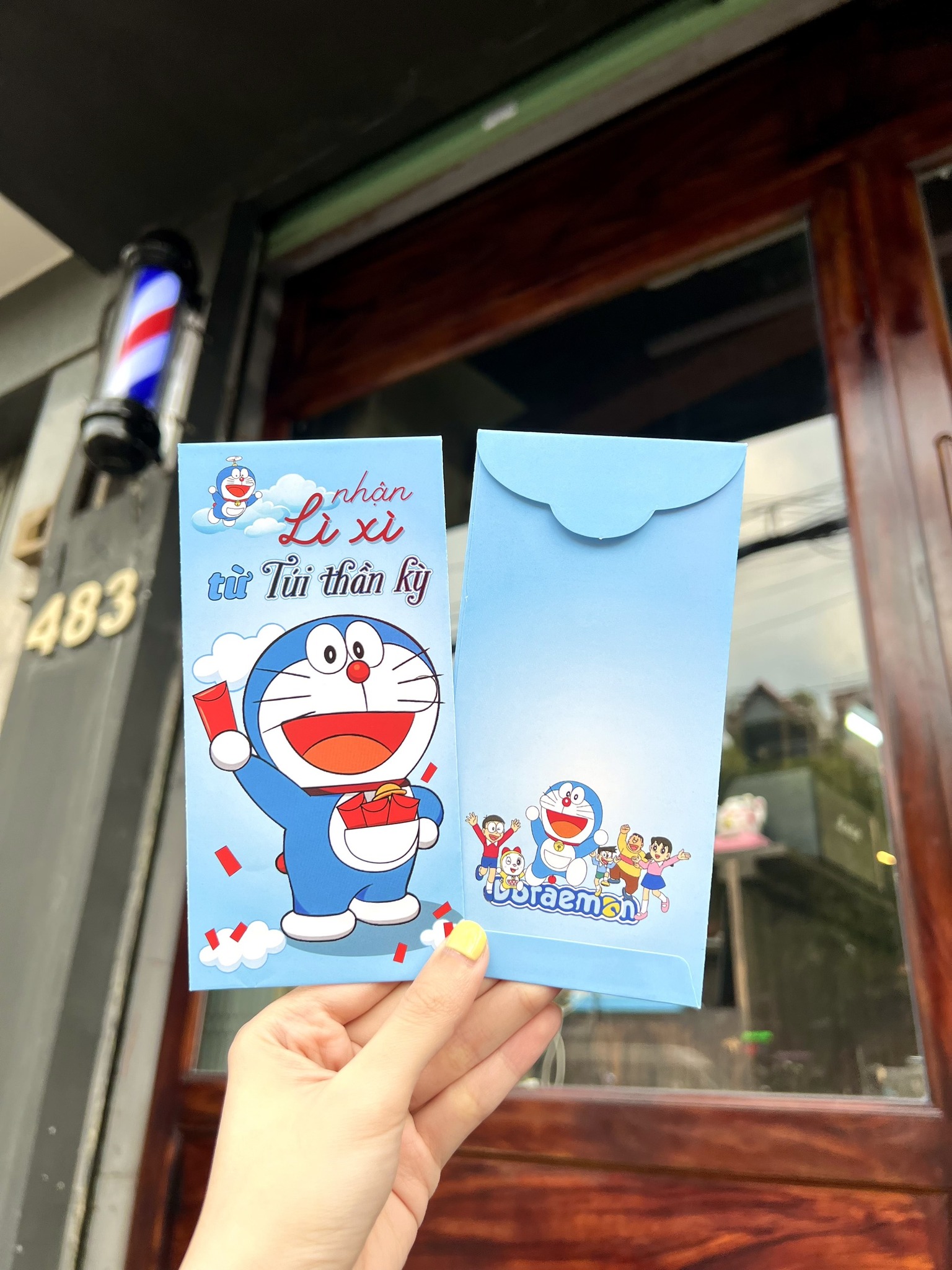 Bao Lì Xì Tết 2023 Quý Mão Được Chọn Mẫu, Bao Lì Xì Cao Cấp Mẫu HOẠT HÌNH DORAEMON, HELLO KITTY