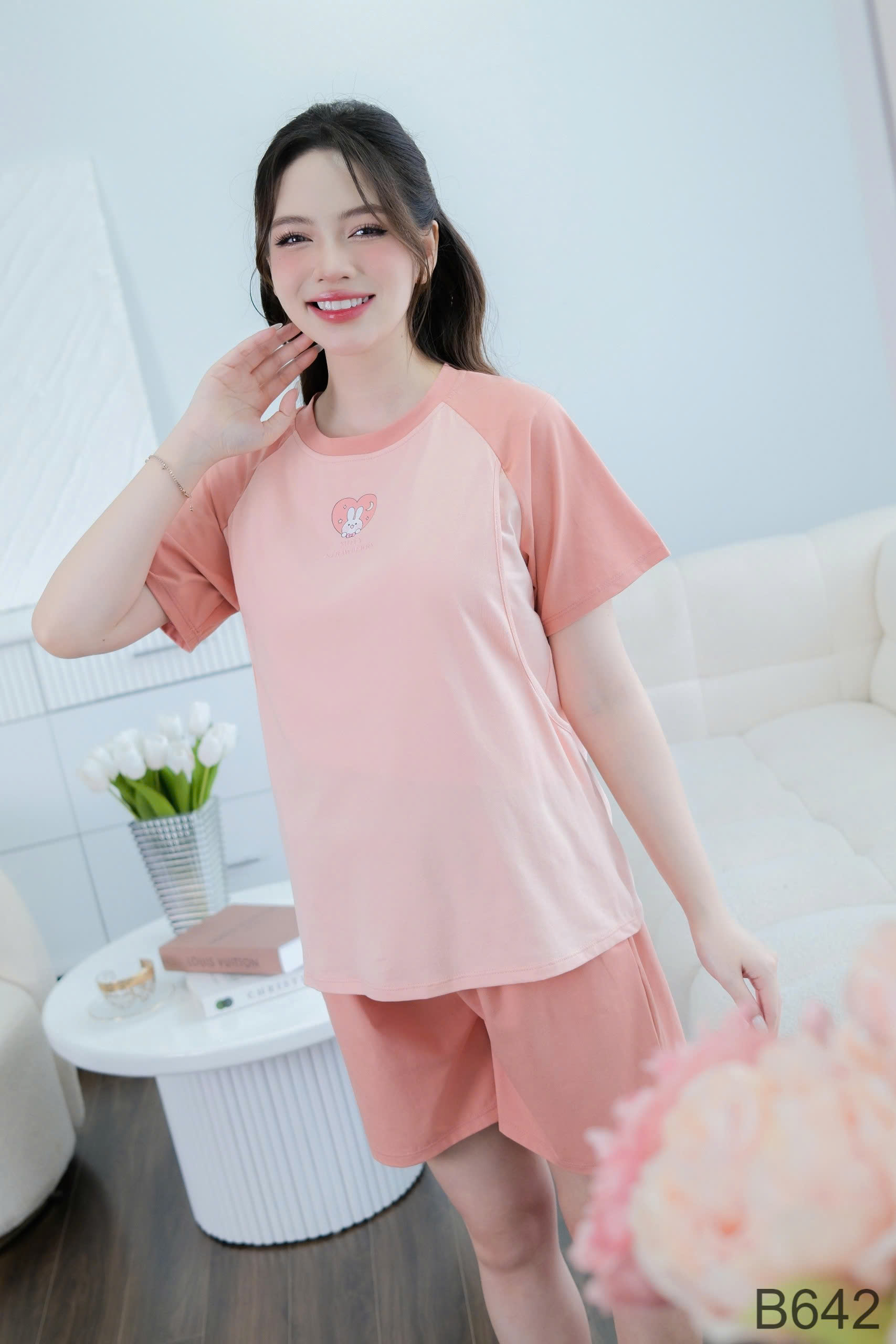 Bộ Đồ Bầu Và Sau Sinh Chất Liệu Cotton Co Giãn Có Size 45-85kg