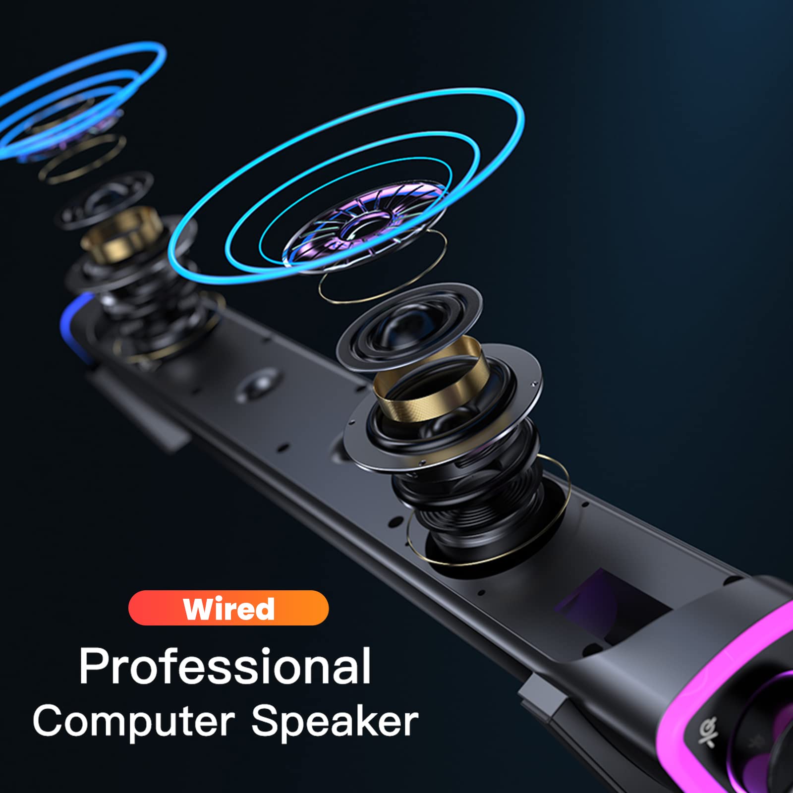 Loa thanh vi tính siêu trầm đèn RGB Decor Speaker DIGITECH Studio MINI