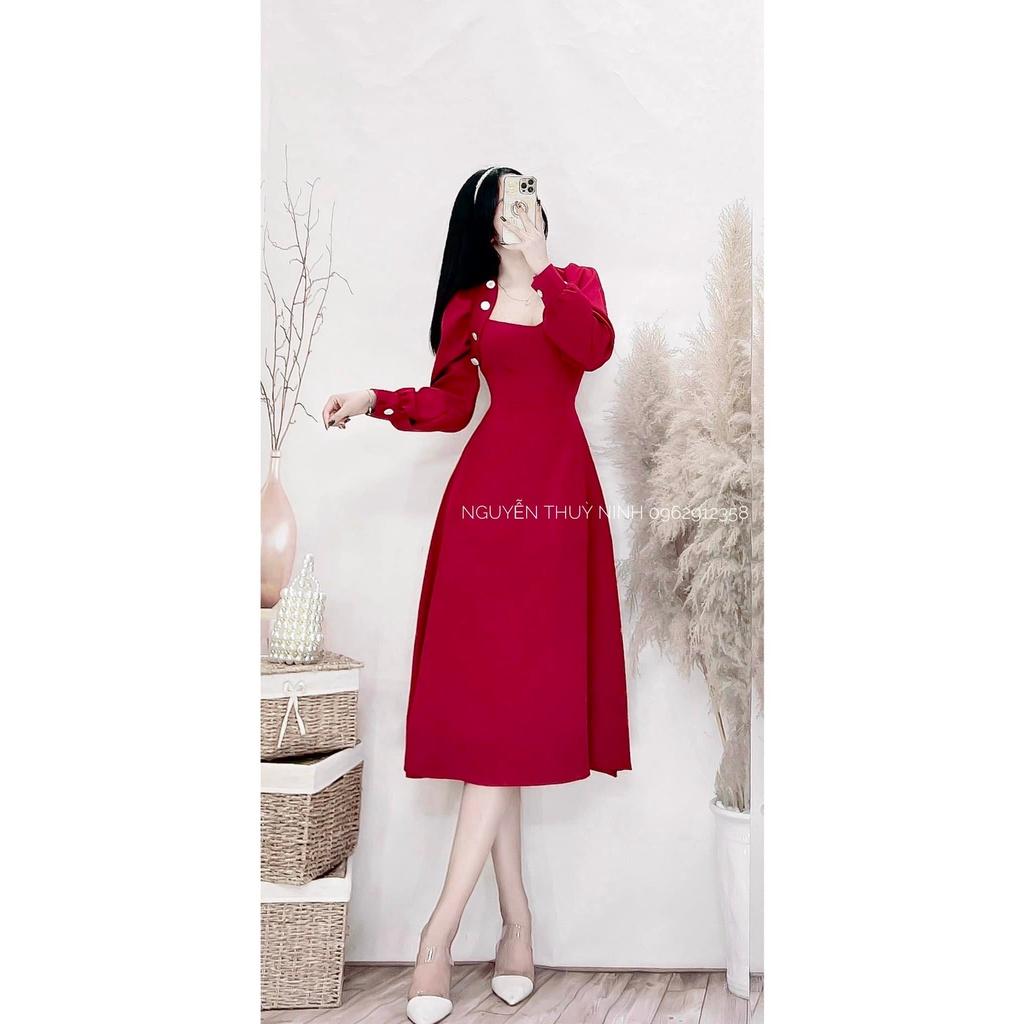 Đầm váy dạ tiệc dáng xòe dài tay, sang chảnh 3 màu sắc giúp nàng nổi bật