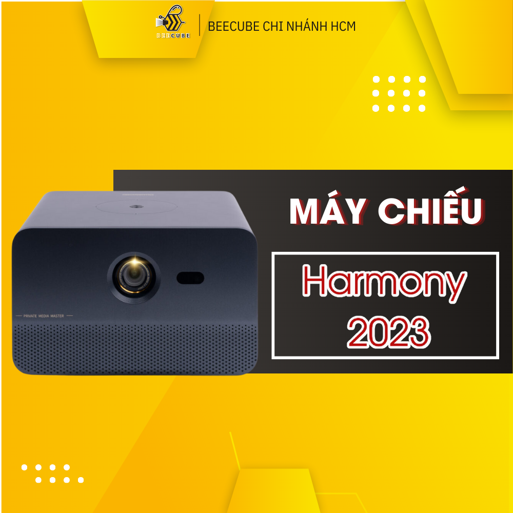 Máy Chiếu Mini Beecube Harmony  - Led DLP Độ Sáng Cực Cao, Cực Nét - Full Kết Nối - Bảo Hành 12 Tháng Hàng Chính Hãng