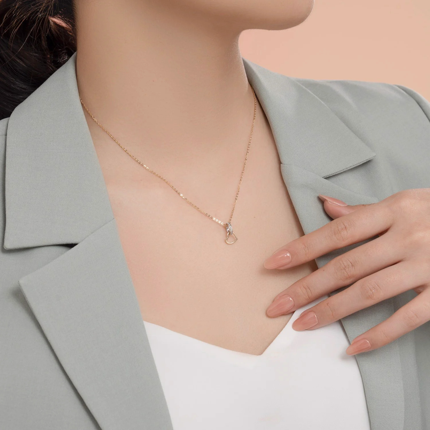 Mặt Dây Chuyền Vàng 14k Been Together MDMAMD657 Huy Thanh Jewelry