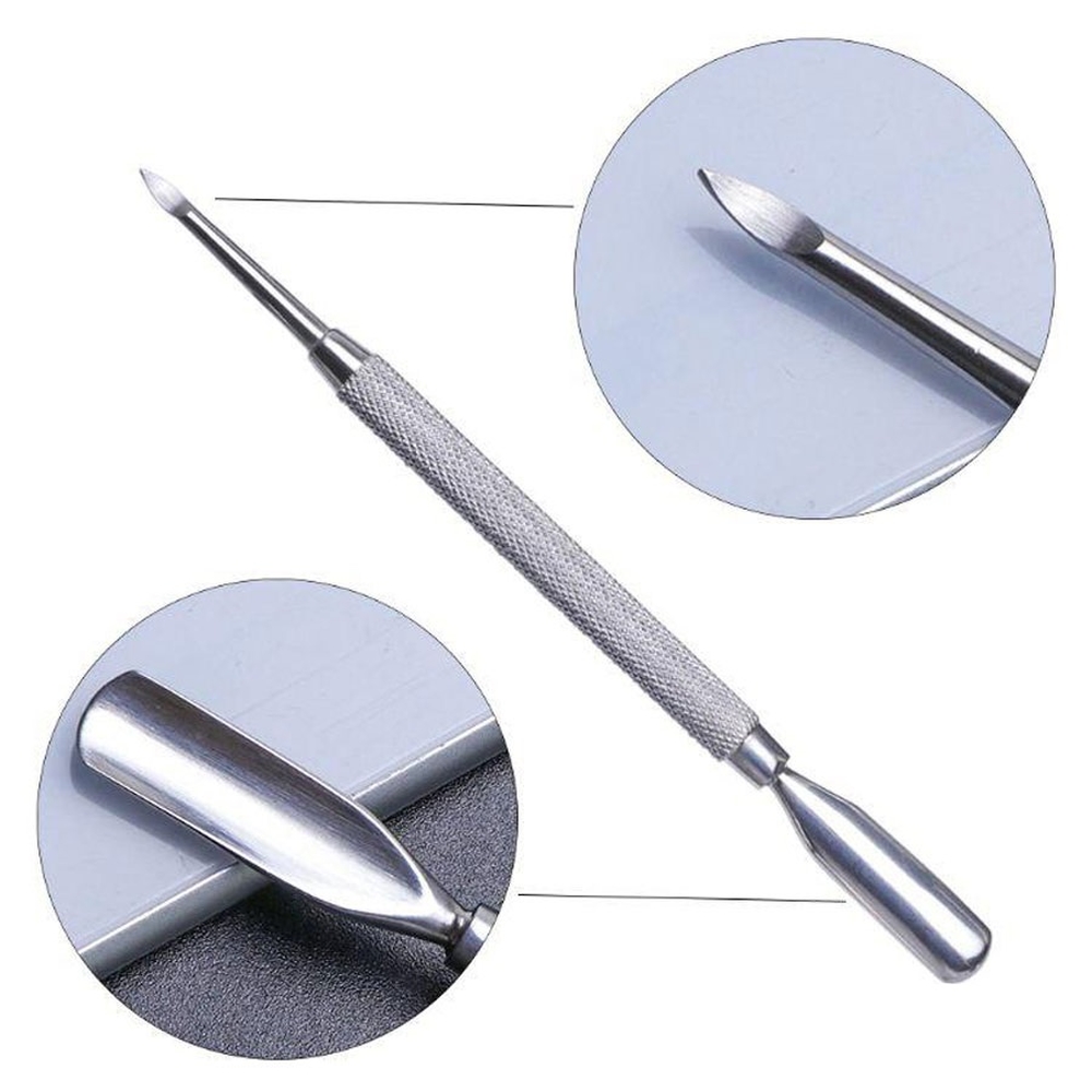 Đẩy Da Inox Đầu Nhọn Làm Nail, Làm Gọn Xung Quanh, Không Gây Xước Sâu Và Khó Chịu, Dễ Sử Dụng Và Thao Tác, Cầm Chắc Chắn Khi Dùng